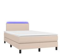 Solivagant Sommier à Lattes de lit avec Matelas LED Cappuccino 120x190 cm,(53.98 KG)