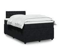 Solivagant Sommier à Lattes de lit avec Matelas Noir 120x190 cm Velours,(77.75 KG)-7694