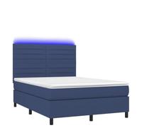 Solivagant Sommier à Lattes de lit et Matelas et LED Bleu 140x190 cm Tissu,(69.18 KG)-4955