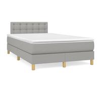 Solivagant Sommier à Lattes de lit et Matelas Gris Clair 120x190 cm Tissu,(52.85 KG)-9800