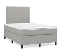 Solivagant Sommier à Lattes de lit et Matelas Gris Clair 120x190 cm Tissu,(58.25 KG)-9874