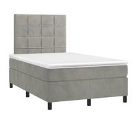 Solivagant Sommier à Lattes de lit et Matelas Gris Clair 120x190cm Velours,(58.15 KG)