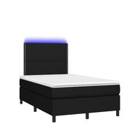 Solivagant Sommier à Lattes de lit Matelas et LED Noir 120x190 cm Tissu,(58.43 KG)-0192