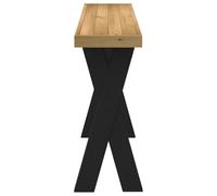Solivagant Table Console NOAIN Pieds en Forme de X 120x30x75 cm Massif pin,(11.55 KG)