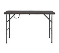 Solivagant Table de Jardin Pliante Marron 120x60x74cm PEHD Aspect de rotin,(8.84 KG)