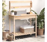 Solivagant Table de rempotage et évier 147,5x44x139,5 cm Bois Massif Sapin,(10.39 KG)