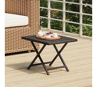 Solivagant Table Pliable Noir 45x35x32 cm résine tressée,(2 KG)