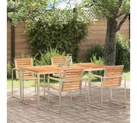 Solivagant Tableàmanger Marron 180 x 90 x 75 cm Bois de Teck Massif,(23.8 KG)