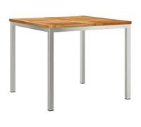 Solivagant Tableàmanger Marron 90 x 90 x 75 cm Bois de Teck Massif,(15.2 KG)