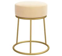 Solivagant Tabouret Rond Abricot Velours,(1.91 KG)