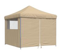 Solivagant Tente de réception Pliable escamotable avec 4 parois latérales,(17.1 KG)