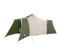 Solivagant Tente Tipi avec Toit Vert et Beige 492 x 492 x 275 cm Tissu,(16.23 KG)