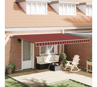 Solivagant Tissu de auvent avec Orange et Marron 450 × 300 cm Polyester,(36.14 KG)