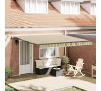 Solivagant Tissu de auvent avec Vert et Jaune 400 × 300 cm Polyester,(32.54 KG)