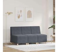 Solivagant Unité de Sofa Modulaire sans Accoudoirs 3 pcs Gris foncé,(47.1 KG)-9804