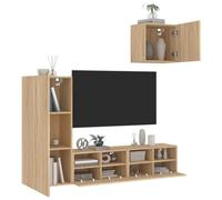 Solivagant Unités murales TV 4 pcs chêne Sonoma Bois d'ingénierie,(48.29 KG)