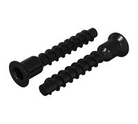 Solivagant Vis à tête de Capuchon à Douille 2 pcs Noir 7 x 40 mm Fer,(0.02 KG)