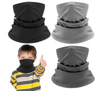 Solivive 3 Pcs Cache-Cou Enfants, Multifonctionnel Tour de Cou pour Garçons et Filles, Cache-Cou Polaire Coupe-vent pour Ski, Sports de Plein Air et Course à Pied
