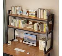 SOLKIN Étagère de Bureau, Etagere de Bureau A Poser sur Bureau, Etagere Rangement Bureau, Étagère de Bureau en Fer, Support D'affichage Polyvalent (Noir/Blanc)