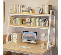 SOLKIN Étagère de Bureau, Etagere de Bureau A Poser sur Bureau, Etagere Rangement Bureau, Étagère de Bureau en Fer, Support D'affichage Polyvalent (Noir/Blanc)