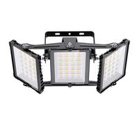 SOLLA Projecteur LED extérieur 300W 2025 Plus Nouvelle Version Mis à Jour, 30000 LM, Blanc Lumière du Jour 6000K, Étanche IP66,3 Têtes Réglables, Éclairage de Sécurité Extérieur pour Cours