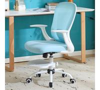 SOLLATI Chaise de bureau ergonomique pivotante en maille avec accoudoirs réglables en hauteur, repose-pieds, roulette, chaise de bureau pour enfants, garçons, filles, étudiants, chambre à coucher