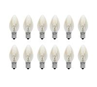 Sollee 12pack 10W E12 Lampe à Sel Ampoule à Vis E12 Ampoule Lampe Pierre de Sel Ampoule à Vis E12 Ampoule Incandescente Veilleuse Ampoule Four pour Réfrigérateur Mac à Coudre Brûleur de Cire