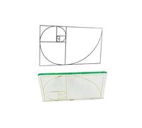 Sollee 2pack Viseur de Rapport d'or Viseur de Composition Fibonaccis Recherche du Nombre d'or Règle du Nombre d'or Polyvalente pour Les Artistes Les Designers et Les architectes