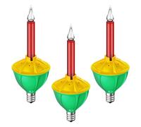 Sollee 3 pièces Ampoules à Bulles de Noël Lumières à Bulles Classiques en Abs Centre de Table à Bulles Ampoule de Remplacement pour Lumières à Bulles Lumières à Bulles de Noël pour Fête et Vacances