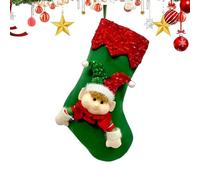 Sollee Bas De Noël | Sac à Bonbons Mignon en Forme de Bas - Décorations Festives,Idéal pour la Famille, Les, l'arbre de Noël, la Maison, la Cheminée, Les Fêtes, Les Soirées et Les Bonbons