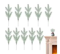 Sollee Branches de Pin Artificiel 10 Pièces | Tiges de Pin Faux | Décorations Végétales pour Artisanat Création de Couronnes Centre de Table Salon Mariage