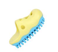 Sollee Brosse à récurer pour chien en caoutchouc en forme de pantoufle unique | Brosse de massage pour le bain des animaux de compagnie, poils doux en fleur de prunier pour chiens et chats à poils