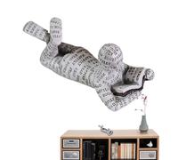 Sollee Figurine de Lecture, Statue de Lecture - Ornements de Bureau de Lecture de Statue de penseur,Sculptures esthétiques abstraites en résine Moderne, décor d'étagère pour Table de Salon
