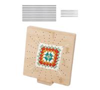 Sollee Kit de blocage du crochet - Kit de planche de blocage du crochet | Accessoires en bois avec épingle pour projets de tricot pour débutants et grands-mères adultes
