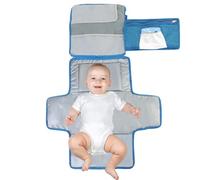 Sollee Matelas à langer de voyage pour bébé, matelas à langer | Matelas à langer pliable pour bébé - Coussin de lit imperméable pour tout-petits, Station à langer de voyage avec poches pour l'urine et