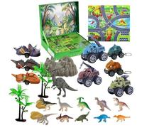 Sollee Ornement Dinosaure Compte À Rebours Noël,Jouet Dinosaure 24 Jours,Calendrier De L'Avent De Noël | Pour Adolescents Garçons Filles Famille Vacances Fêtes Maison École Bureau