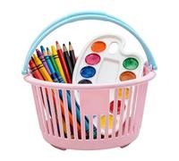 Sollee Panier Mini, Conteneur Ajouré Transportable Avec Poignées, Panier Articles Toilette Douche, Pour Maison Appartement École Maternelle Salle De Bain Cuisine Jouet Fruit Fourniture