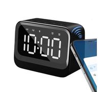 Sollee Réveil avec haut-parleur - Alarmes audio numériques sans fil - Horloge numérique avec haut-parleur - Pour maison, bureau, chevet, salon, dortoir, hôtel, étude