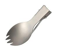Sollee Spork Pliable pour l'extérieur - Couteau à Fourchette cuillère Spork en Titane avec poignée Pliante | Ustensiles de Vaisselle Ultra-légers pour Le Camping Pique-Nique en Plein air randonnée
