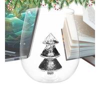 Sollee Tasse en verre pour sapin de Noël - Centre de table anti-basculement - Tasse en verre pour salle à manger - Pour thé, lait, jus, eau, maison, bureau, bar, restaurant, fête de mariage, vacances