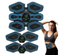 Sollee Tonique Musculaire, Entraîneur de Muscles abdominaux, 6 Modes, 19 Niveaux, avec 10 Coussinets de Gel gratuits, Stimulateur Musculaire portatif de Ceinture d'AB, Toner Musculaire d'abs