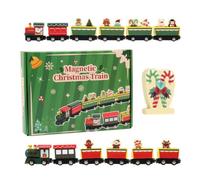 Sollee Train De Noël pour Tout-Petits Décor Saisonnier en Bois | Train Jouet D'Apprentissage Précoce pour Garçons Filles Collectionneurs Salon Chambre Bureau Activité Familiale Cadeau de