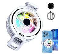Sollee Ventilateur Magnétique pour Téléphone,Refroidisseur de Smartphone avec Lumière RGB - Ventilateur de refroidissement pour mobile | Pour gamers, streameuses, créateurs de contenu, passionnés de