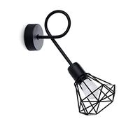 Sollux Artemis Applique Murale - Appliques Chambre - Appliques LED Salon - Appliques Couloir - Appliques Modernes - Noir - 50-60Hz, ~220-230V E14 1x40W 1x12W LED