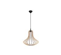 Sollux Lighting - Lampe suspendue ELZA en bois ajouré LED design géométrique 41x41x110 cm