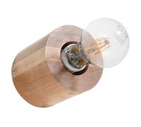SOLLUX Lampe en Bois Éclairage Design Unique sans Abat-Jour LED Ampoule Moderne Industrielle SALGADO applique murale ronde