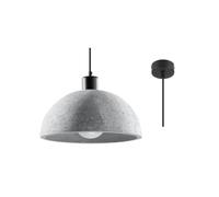 Sollux Lampe suspendue PABLITO – Béton, ampoule LED, design minimaliste, gris 40x40x115 cm