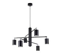 SOLLUX LEMMI 6 Lustre - Luminaire avec 6 sources lumineuses GU10 - Ampoules non comprises - Luminaire moderne pour l'intérieur - Lampe moderne pour le salon - 77x77x125cm