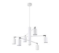 SOLLUX LEMMI 6 Lustre - Luminaire avec 6 sources lumineuses GU10 - Ampoules non incluses - Luminaire moderne pour l'intérieur - Lampe moderne pour le salon - 77x77x125cm