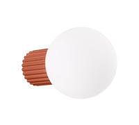 SOLLUX lighting Applique d'intérieur - Applique aluminium verre - 1 flamme - Ampoule LED - Halo ocre rouge